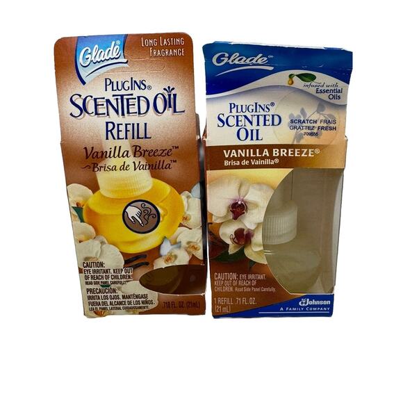 (2) Glade PlugIns Plug In Scented Oil Refill Vanilla Breeze Discontinued 2003 - Picture 2 of 5